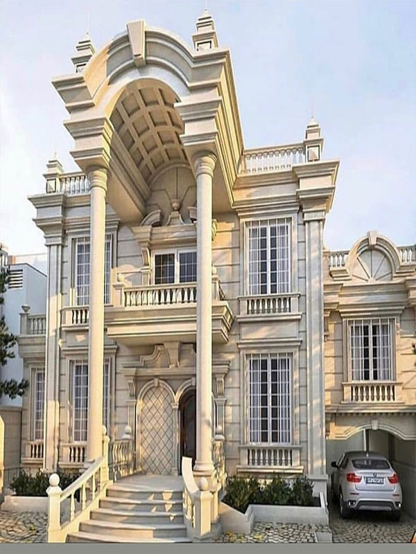 طراحی نمای کلاسیک 16 Luxury classic facade design