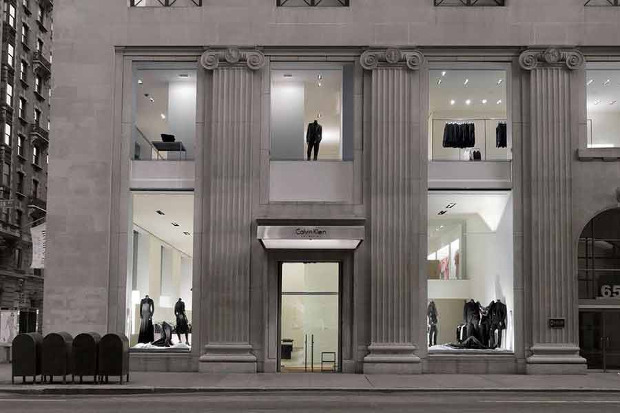 Calvin Klein facade design of store