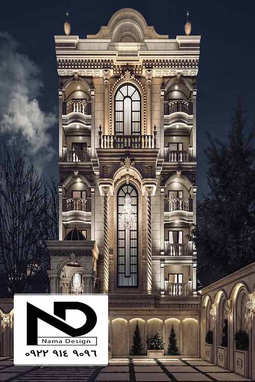 نمای رومی 11 نمای رومی در ساختمان سه طبقه