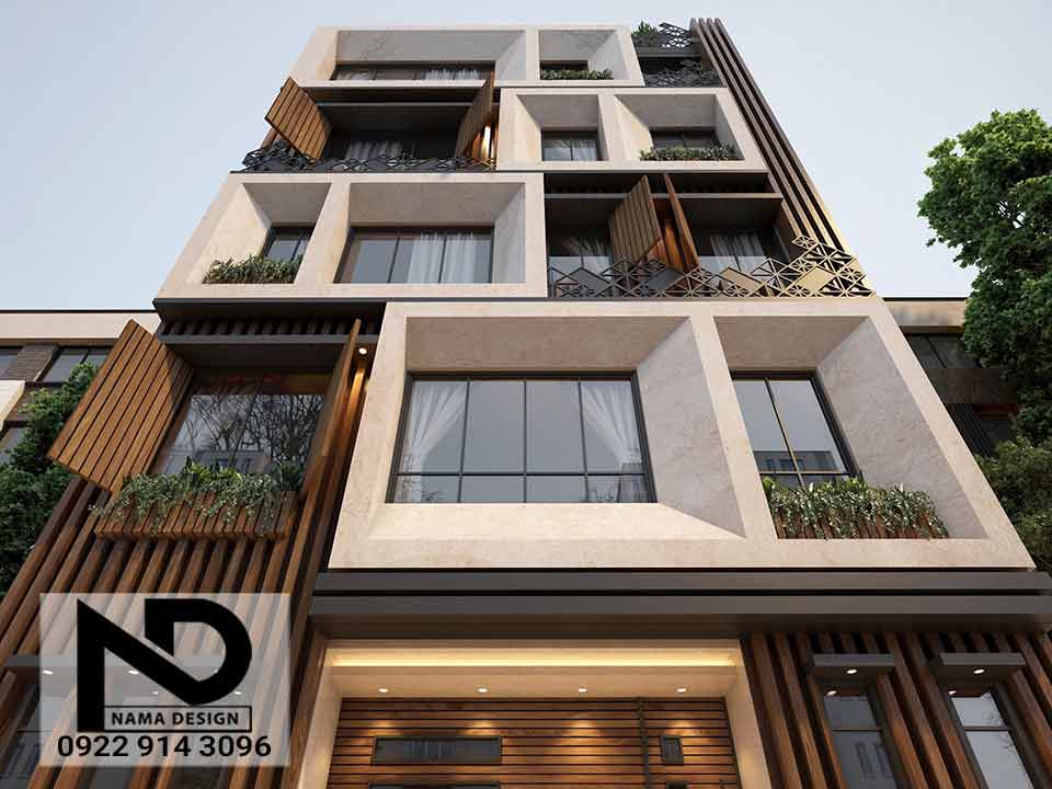 عکس آپارتمان لوکس 1 طراحی نمای لوکس مدرن