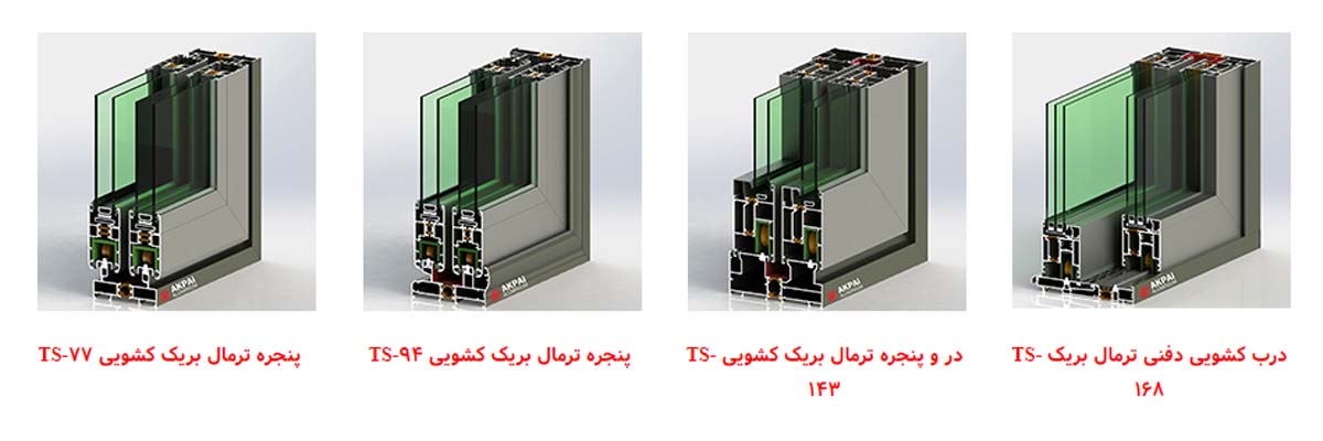 بازشو کشویی پنجره ترمال بریک